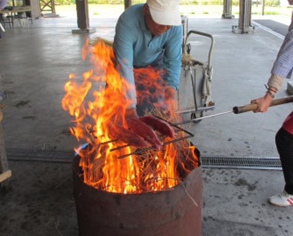 かつおのたたき藁焼き体験